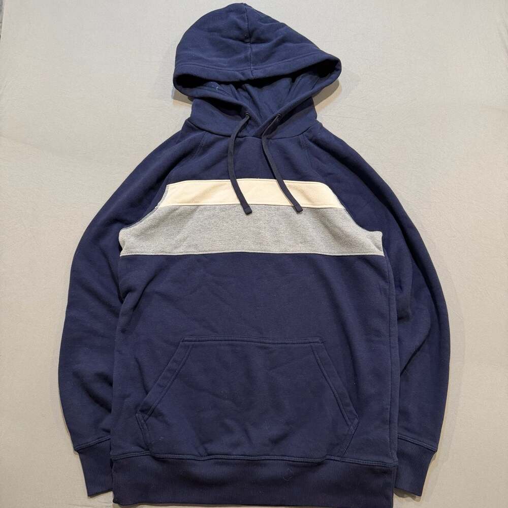 Goodfellow & Co Navy Blue Colorblock Hoodie Sweatshirt Size S